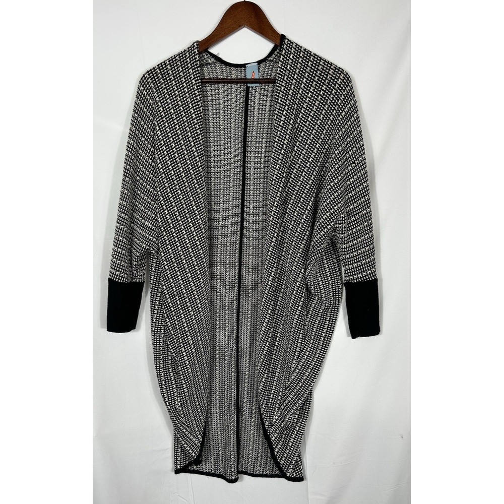 Pink‎ Mellow Womens Black & White Long Line Cardigan OS Clean Girl Preppy Layer